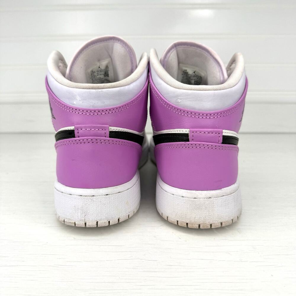 Nike Air Jordan 1 Mid Pink White Black Women's Size 8 (GS 6.5Y) DQ8423-501 - Picture 5 of 6